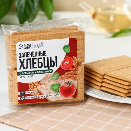 Baked bread baked with tomato and basil, 60 g.