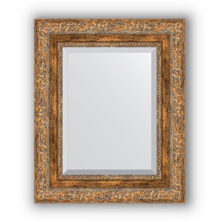 Mirror with fatset in the baguette frame - Antique bronze vignette 85 mm, 45 x 55 cm, evoForm