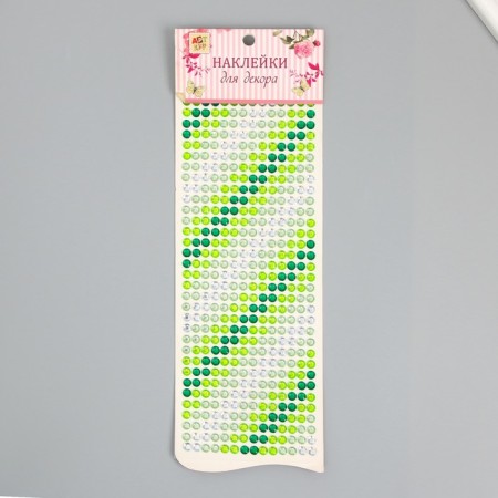 Stick plastic rhinestone "Green gradient" 30x10.5 cm-3