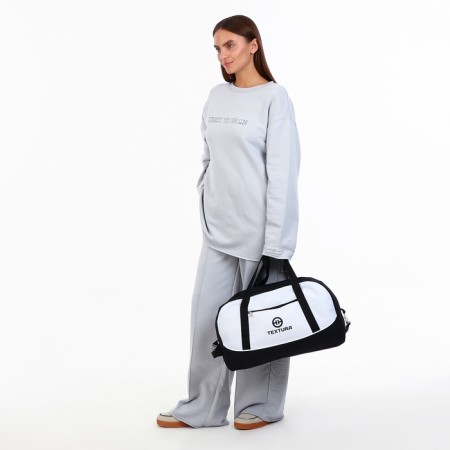 Sports bag, Textura, average size, black/white color-9