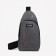 Male sling bag from textiles, gray color
