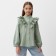 Blouse for girls minku olive color, height 128 cm