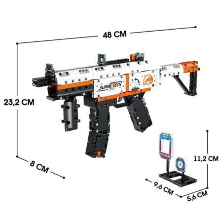 Designer MP-5 with a handle, shoots soft bullets, 540 parts-1