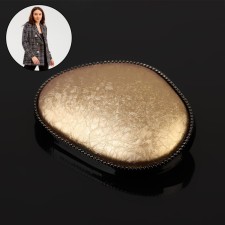 Metal button on the leg, decorative, 30 × 42 mm, gold color