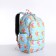 A backpack with a zipper, bag, cosmetic bag, blue color