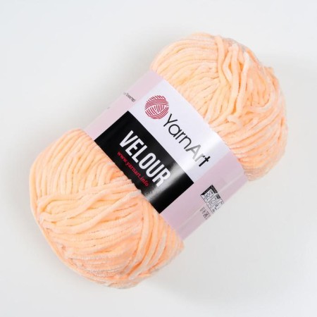 Yarn "Velour" 100% micropoliester 170m/100g (863 peach)-1