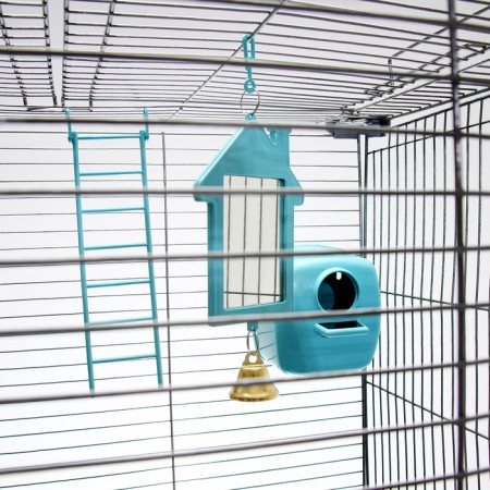 Birds Cage "Pigzon" No. 104-B, collapsible, 2 sections, 58 x 40 x 88 cm, turquoise-10