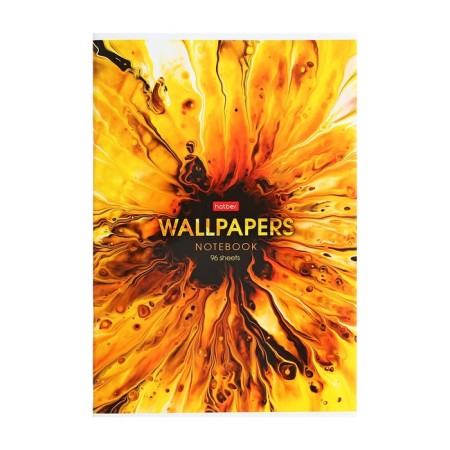 A4 notebook, 96 sheets in the Kaleidoscope cage, covered cardboard, glossy lamination, block 65 g/m2, 3v mix-4