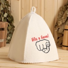 A cap for a bathhouse with embroidery 