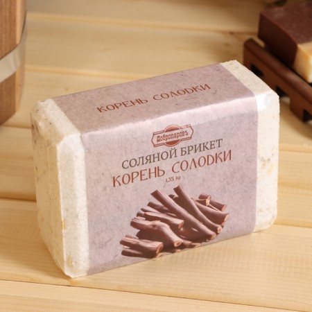 Соляной брикет "Корень солодки" 1,35 кг Добропаровъ-1