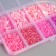 A set of beads, sequins, glass for creativity No. 1, col. pink