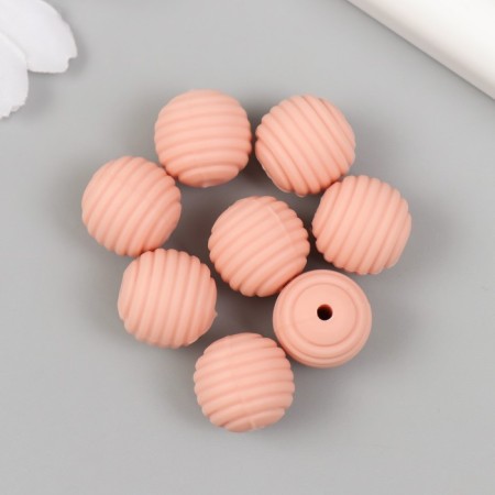 Busina Silicon "Round with a beam" ash-pink d = 1.5 cm-1