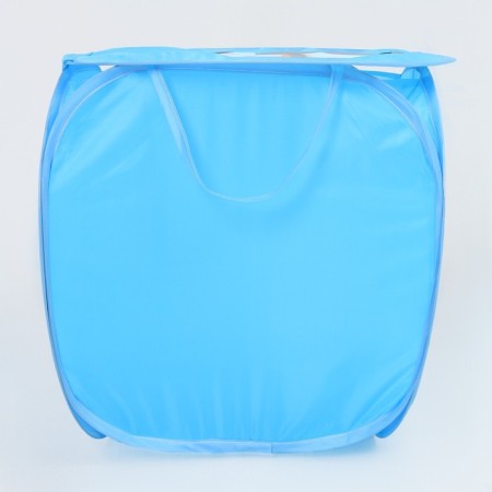 A basket for storing toys "Raccoon" with a lid, 45 x 45 x 43 cm, blue-4