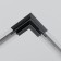 Corner Connector Exile for built -in low -profile busbar, black