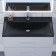 Sink uperwood Foster Quartz 80 cm, quartz, black matte, coal