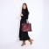 Zipper bag with zipper, burgundy color