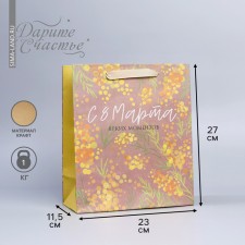 Package Gift Craft Vertical, Packaging, Mimosa, Ml 27 x 23 x 11.5 cm