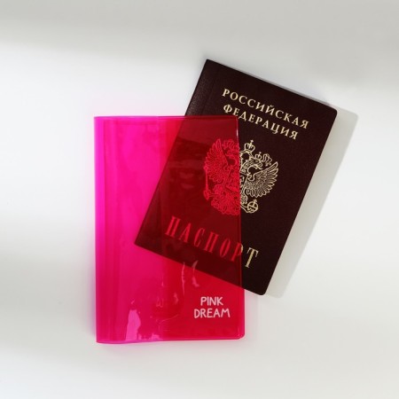 Cover for passport from color PVC "Pink Dream"-4