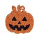 Glue -based decor “Pumpkin with sparkles” set of 4 pcs., Size 1 pc: 4.3 × 4 cm