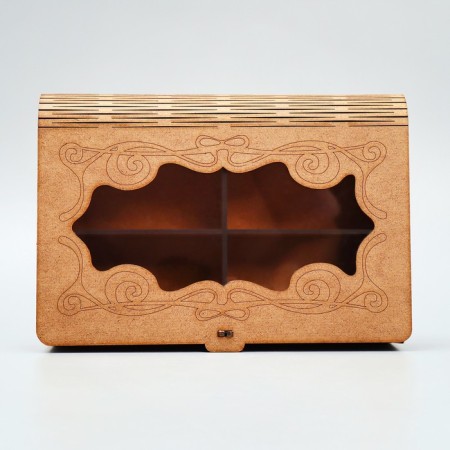 Wooden box with cells "monogram", 22 x 12.5 x 5 cm-2
