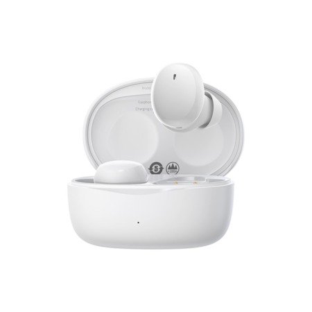 Wireless headphones Baseus E2, TWS, vacuum, BT5.2, 40/300 mAh, microphone, white-6