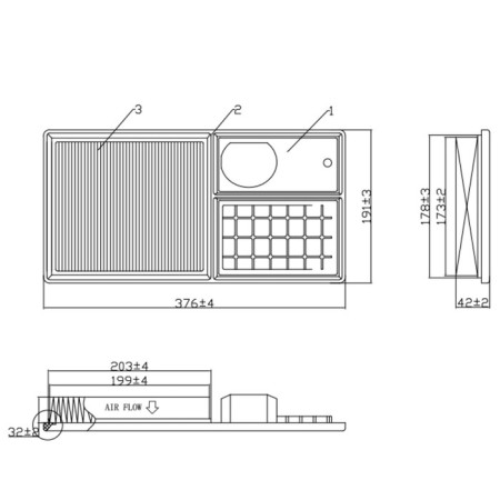 Air filter Totachi Ta-2428-1