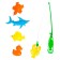 Magnetic fishing "Bright fish", 1 fishing rod, 5 fish, color mix