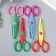 Scissors of embossed "Flower" (set 4 pcs) 13 cm mix