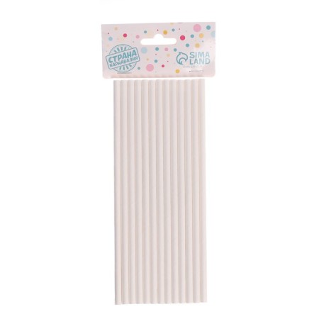 Cocktail tubes, set 25 pcs., White color-1