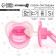 Nipple - orthodontic dummy, silicone, +0 months, with a cap, pink color