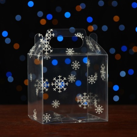 Folding box from PVC 11 x 11 x 11 cm "Festive mood"
