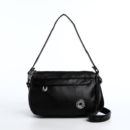 Bag Cross-Bodi with a zipper, black color
