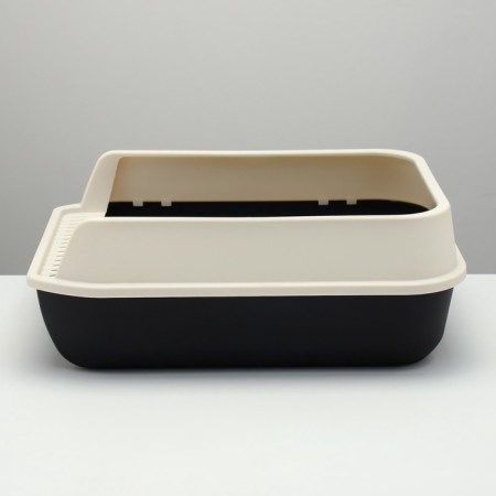 A high side toilet with a scoop and a filter, 50 x 36 x 21 cm, black-6