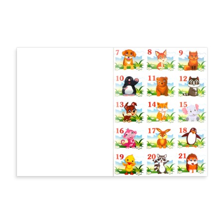 A set of stickers for kindergarten "Animals" 3 sets of 36 pieces-5