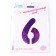 Foil ball 40 "number 6", lilac color, 1 pc.