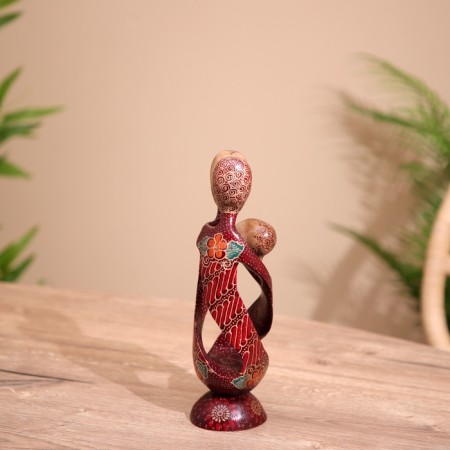 Abstraction "Family" wood 23 cm-3