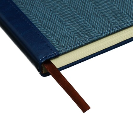 Organizer, A5, 128 sheets, a cage, the cover of the leatherette, with a knife, "patterns", blue-2