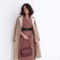 Cross-Bodi bag with zipper, burgundy color