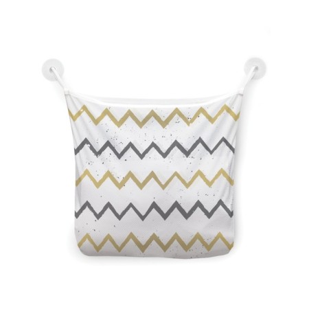 Organizer in a bath on suction “zigzag severity”, for storing toys and trifles, size 33x39 cm-2