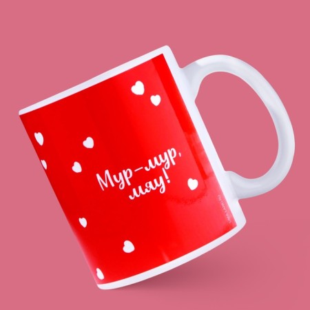 Ceramic mug "MUR", 320 ml, red color-2