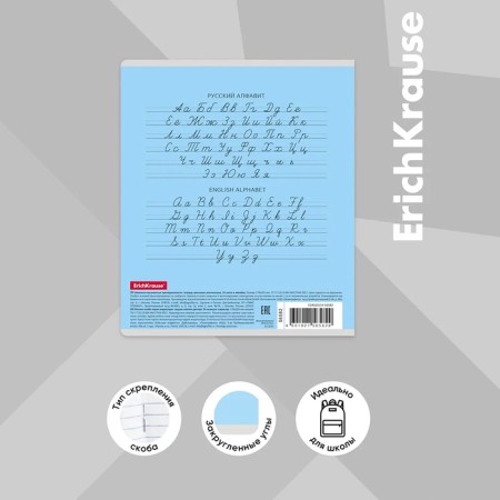 Notebook 24 sheets in the Erichkrause "Classic", cover coated cardboard, offset block, mix (1 species in the adhesion)-4