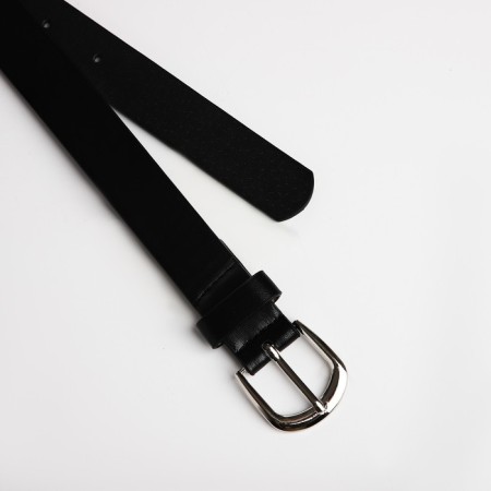 Building belt, width 2.3 cm, metal buckle, black color-1