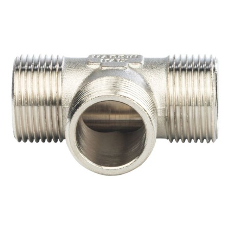 The STOUT SFT -0018-000111, 1 "x 1" x 1 ", external/outer thread, nickelled brass-1