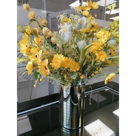 Artificial flower "Luga chamomile", height 60 cm, white color-1