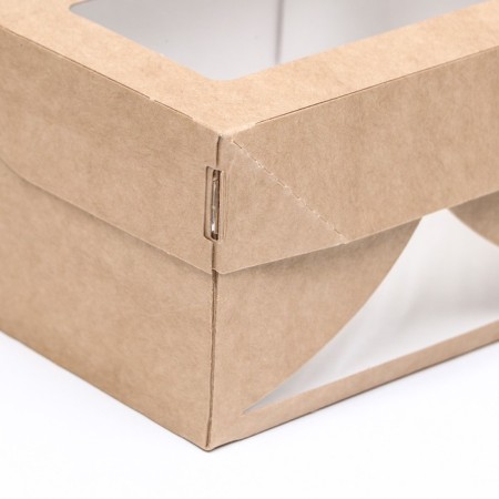 Folding box, with a window, craft, 15 x 10 x 8.5 cm-2