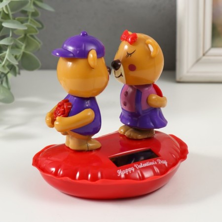 Plastic pendulum from the solar battery "Kiss. ​​Bear" 9x11.8x11 cm-1