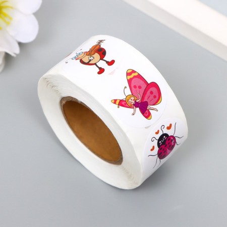 Stick Paper "Cute Creation" d = 2.5 cm 500 pcs in a rolon 3x6x6 cm-1