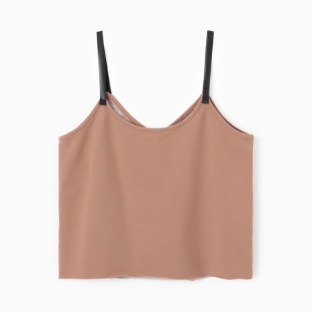 Top female on the straps Minaku: Casual Collection Beige Color, Rr. 42-5