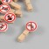 Decor for creativity wood "prohibiting signs" set of 10 pcs 1.9x4.2 cm