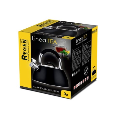 Teapot Regent Inox Tea, with a whistle, 3 l + a titting gift for brewing tea-4